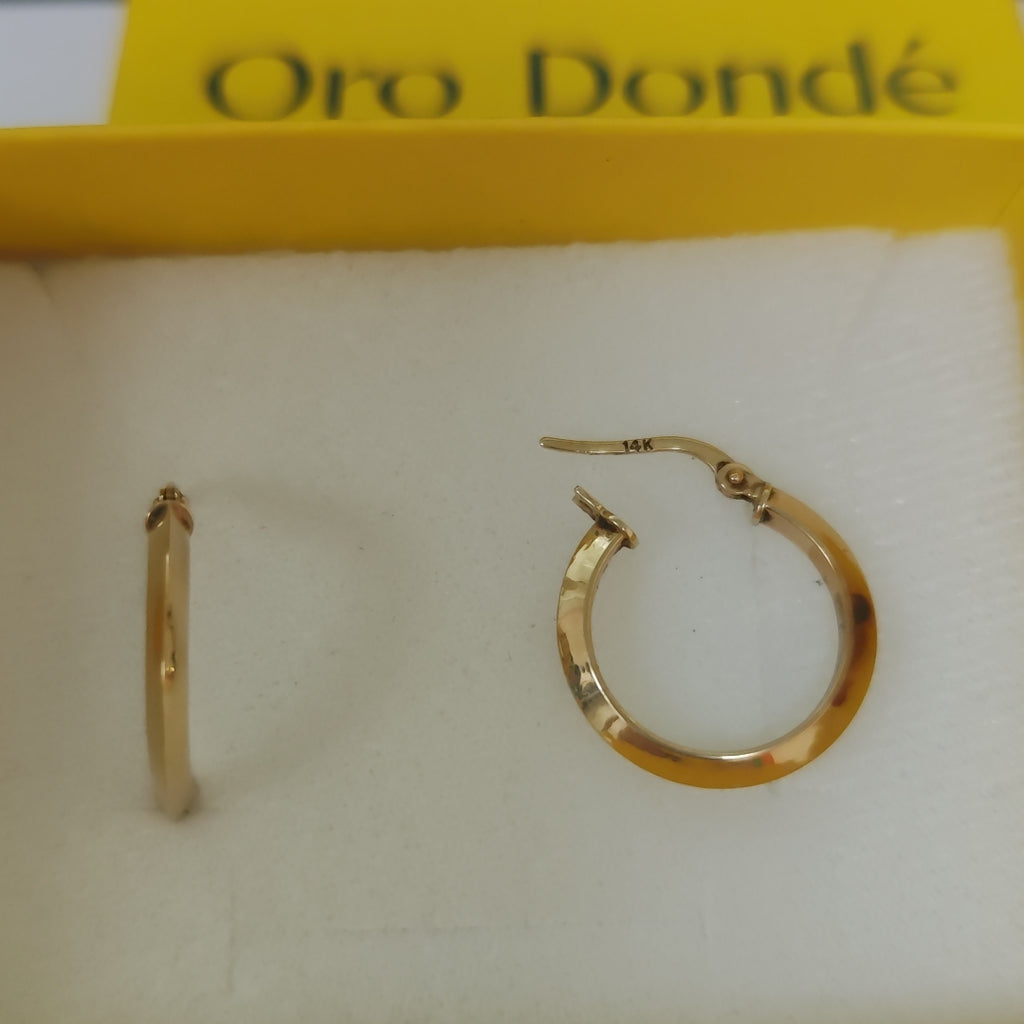 ARRACADAS PAR ORO 14 K 1.2 GRMS (SEMINUEVO)