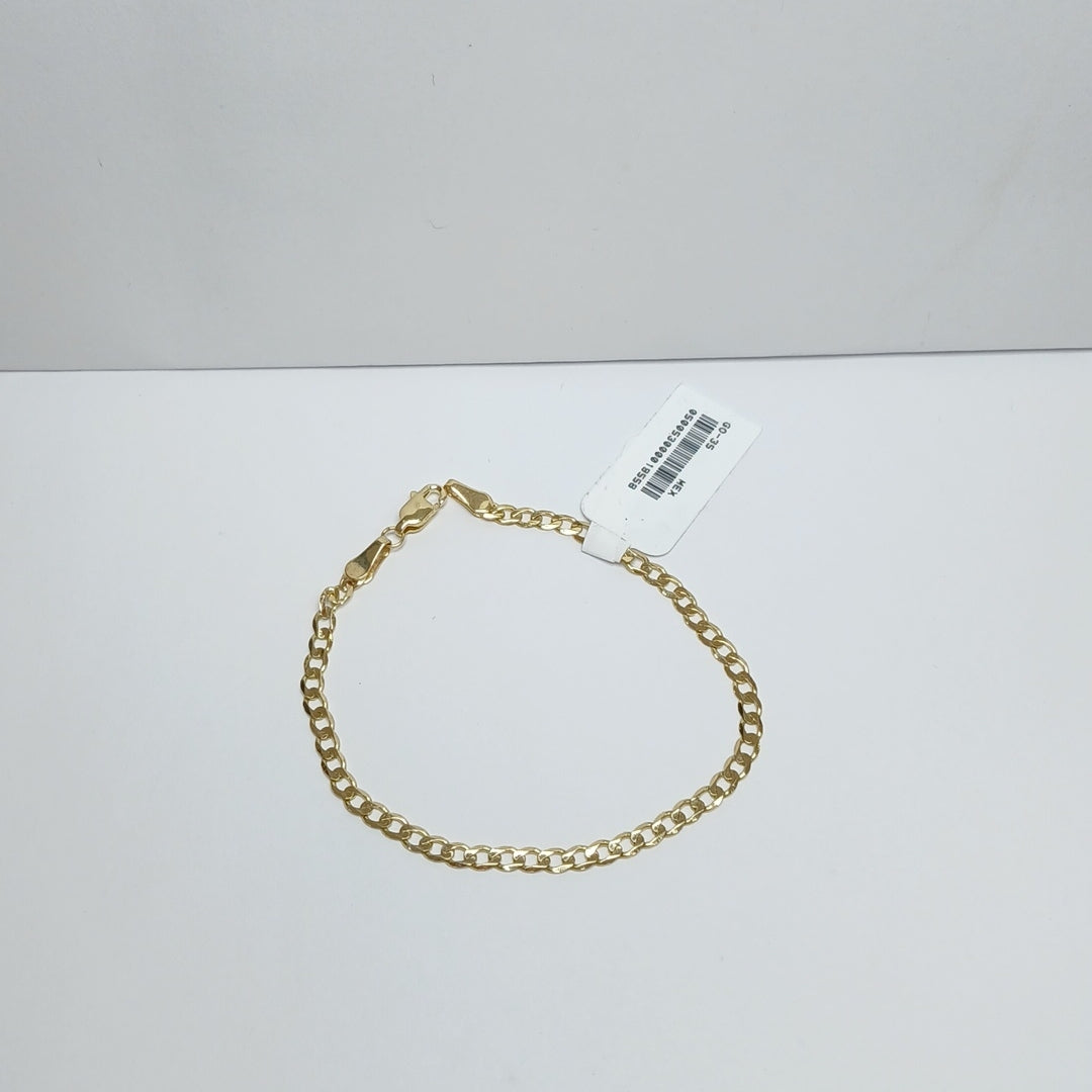 PULSERA TEJIDO BARBADA 14K 18 CM 3.3 GR (NUEVO)