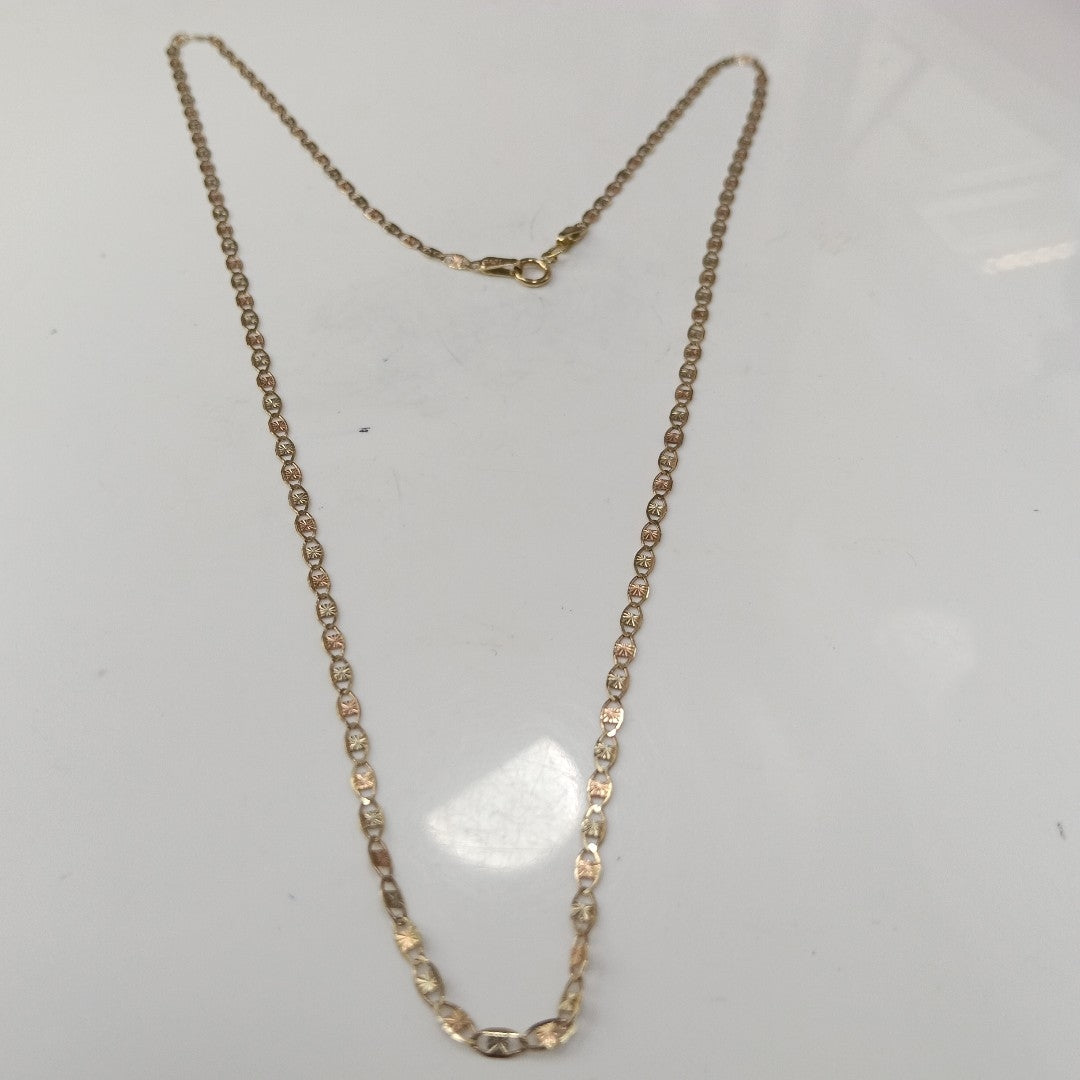 CADENA ORO, ORO COMBINADO 10 K 2.7 GRMS (SEMINUEVO)