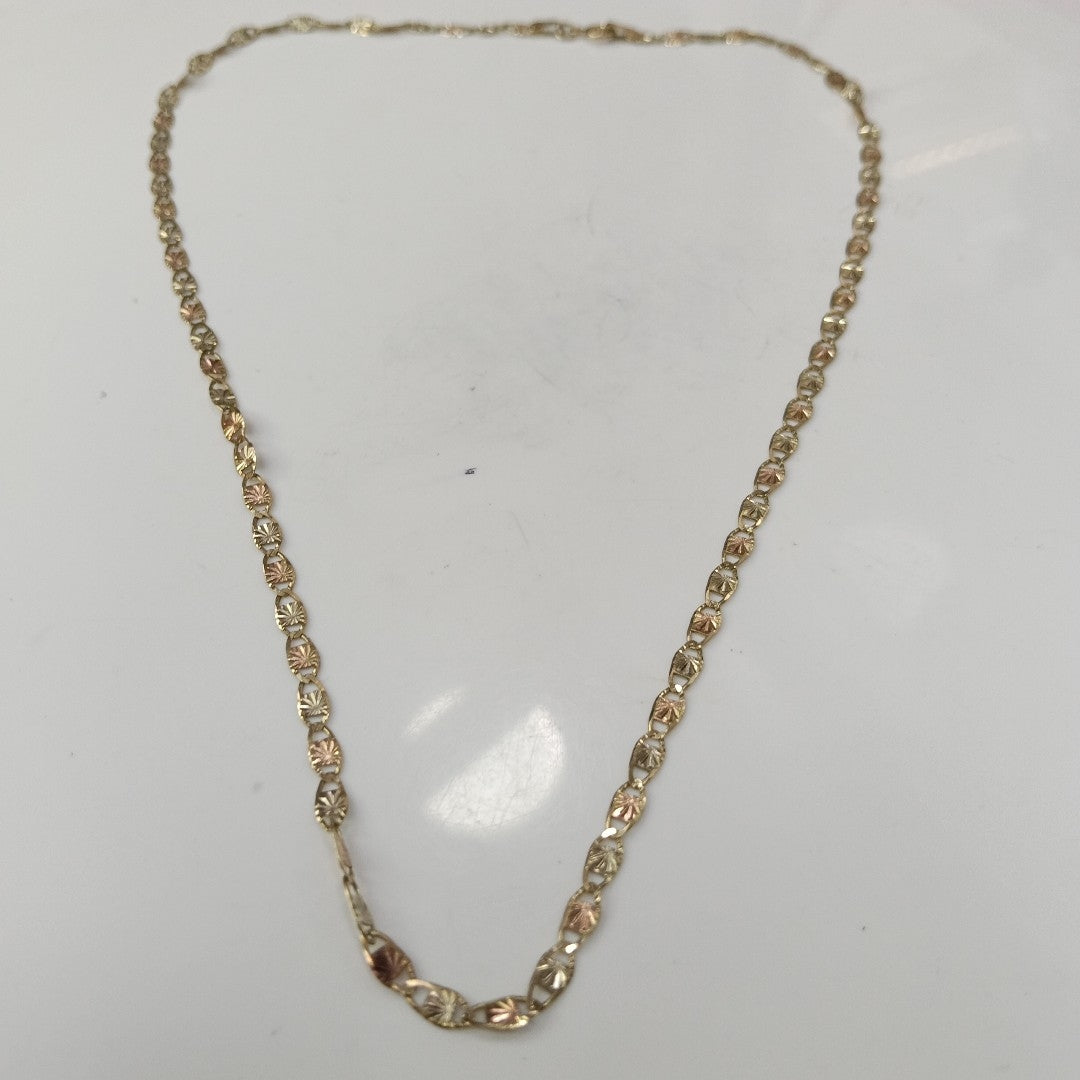 CADENA ORO, ORO COMBINADO 10 K 3.2 GRMS (SEMINUEVO)