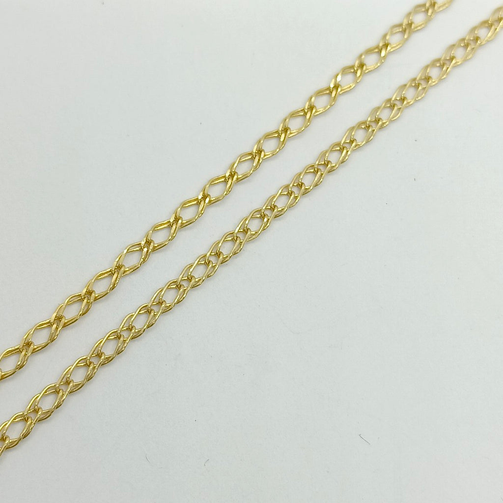 CADENA ESLABON DOBLE 10K 60 CM 4.5 GR (NUEVO)