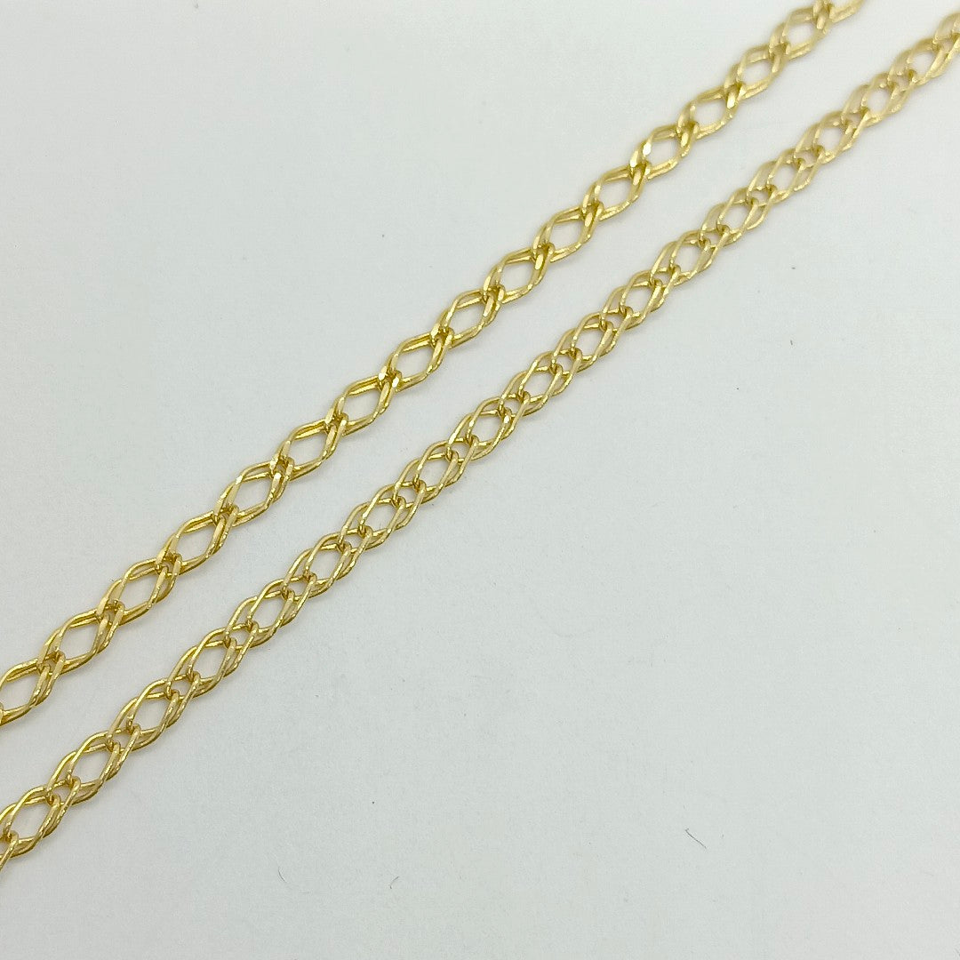 CADENA ESLABON DOBLE 10K 60 CM 4.5 GR (NUEVO)