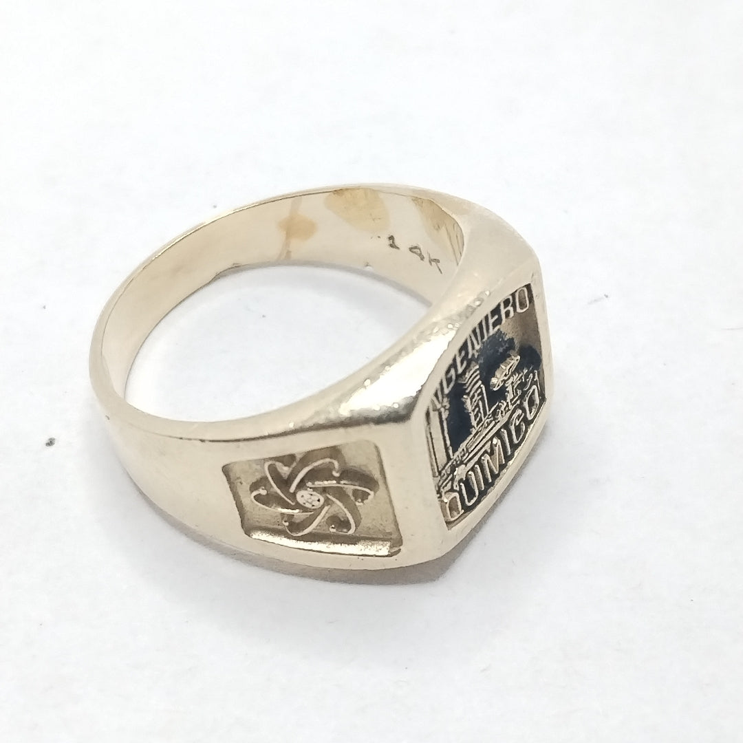 ANILLO DE GRADUACIÓN ORO 14 K 10.8 GRMS (SEMINUEVO)