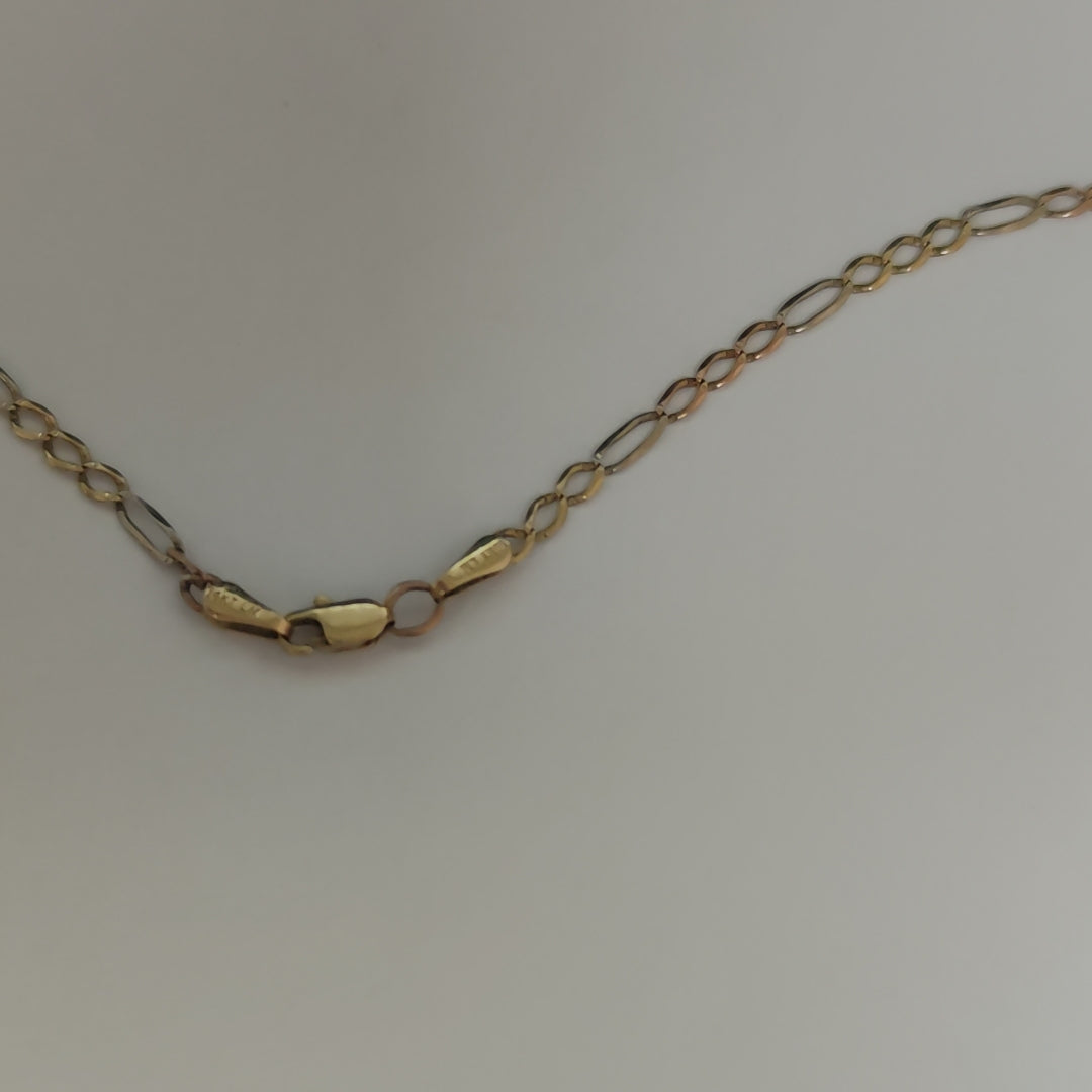 CADENA ORO, ORO COMBINADO 14 K 3.8 GRMS (SEMINUEVO)