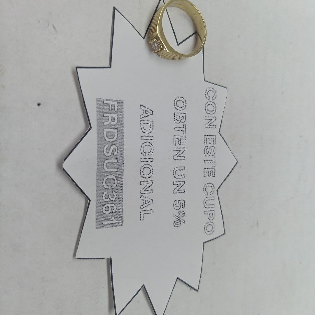 ANILLOS CON CIRCONIA 14K TALLA 9 4.1 GR (NUEVO)