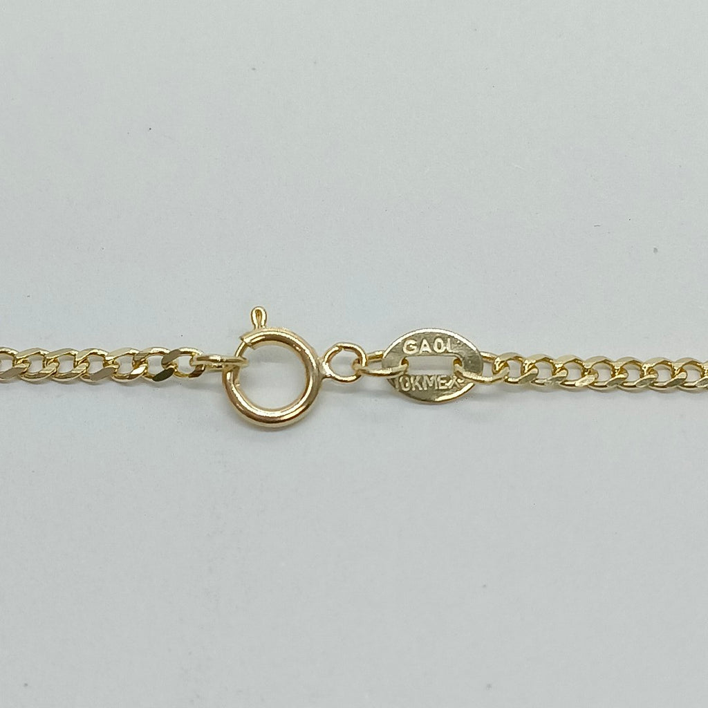 CADENAS TEJIDO BARBADA ORO 10K 50 CM 3.4 GR (NUEVO)