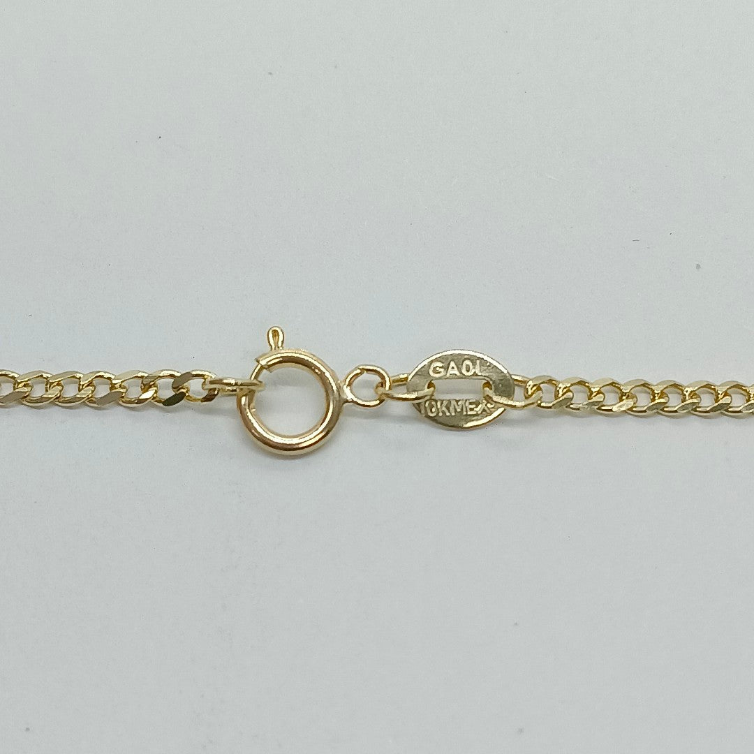 CADENAS TEJIDO BARBADA ORO 10K 50 CM 3.4 GR (NUEVO)