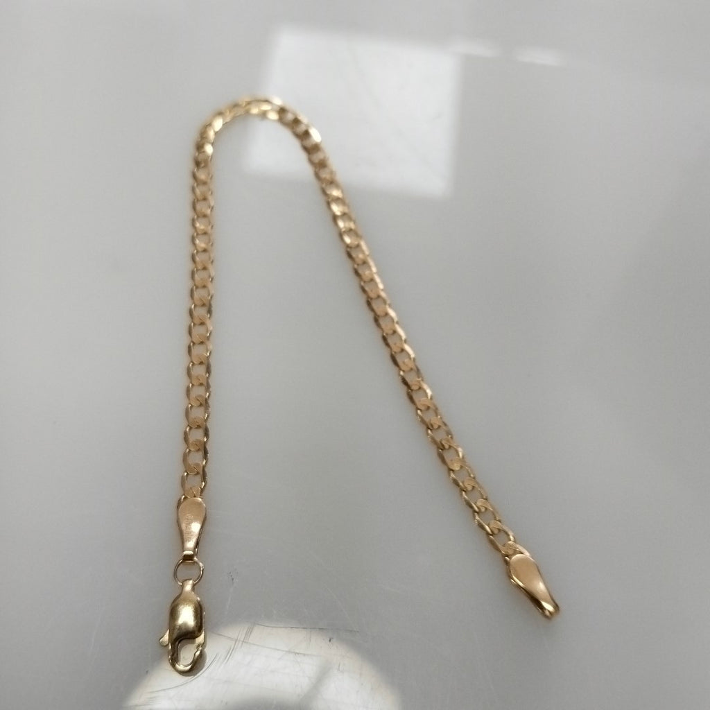 PULSERA TEJIDO BARBADA 14K 18 CM 3.2 GR (NUEVO)