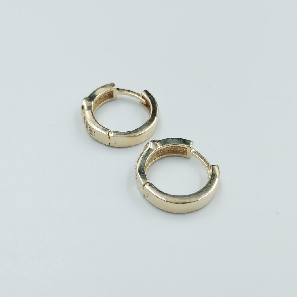 ARETES ARRACADAS C CIRCONIAS 10K 2.6 GR (NUEVO)
