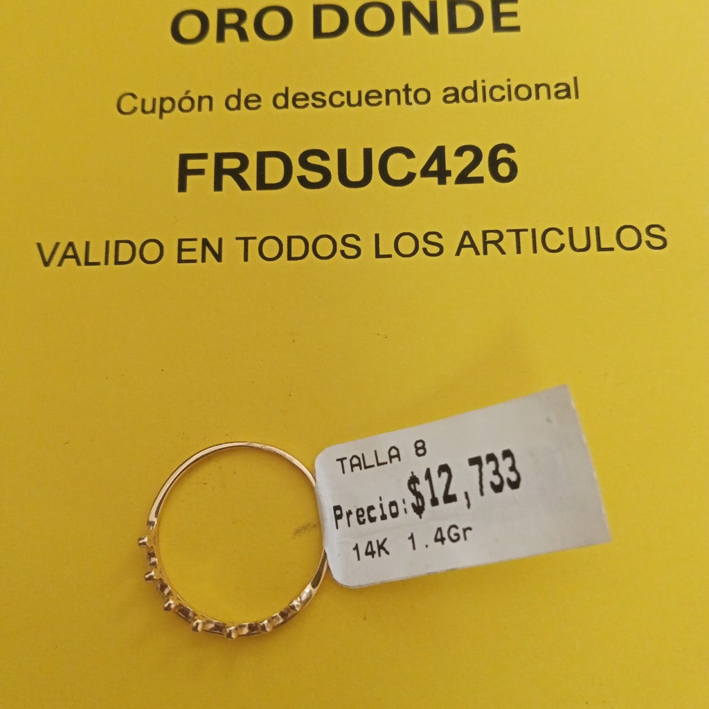 ANILLOS DAMA ORO 14K 1.4 (NUEVO)