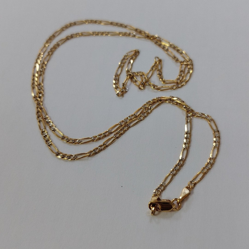 CADENA 3X1 DIAMANTADA 14K 60 CM 5 GR (NUEVO)