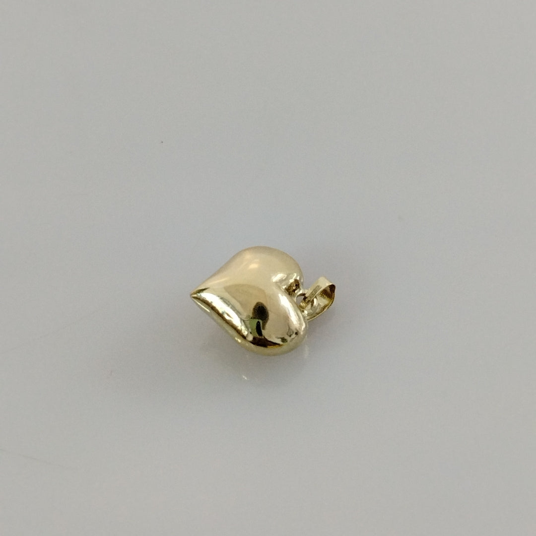 DIJE TEJIDO CORAZON LISO 14K 1.3 GR (NUEVO)