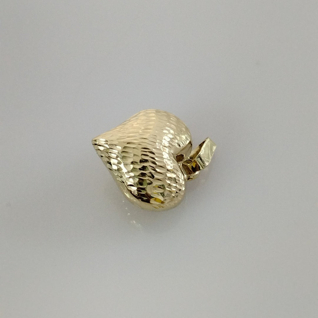 DIJE TEJIDO CORAZON LABRADO 14K 1 GR (NUEVO)