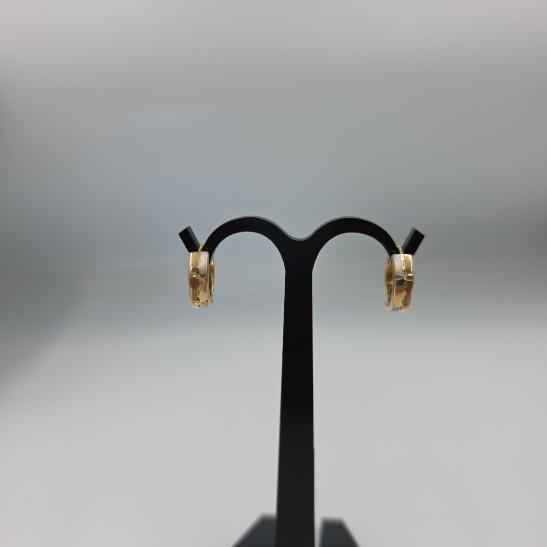 ARRACADAS PAR ORO, ORO COMBINADO 10 K 1.5 GRMS (SEMINUEVO)
