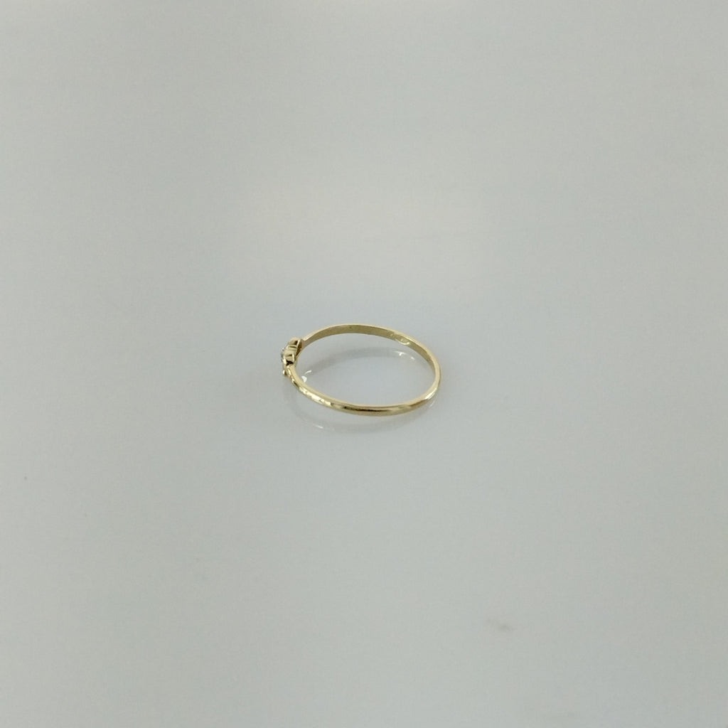 ANILLO ANILLITO FIG MOÑO C CIRCONIAS 14K 7 TALLA 0.9 GR (NUEVO)