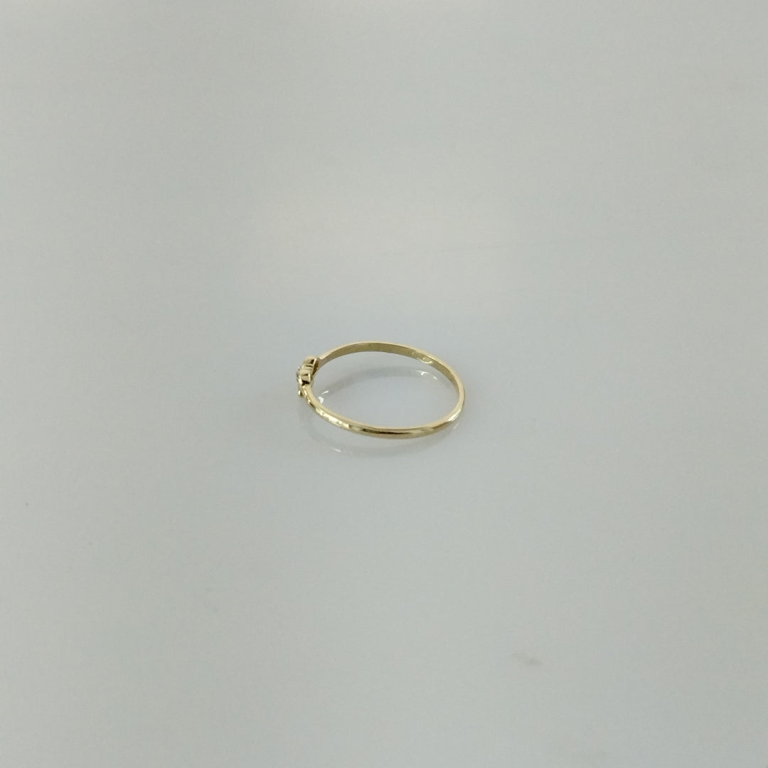 ANILLO ANILLITO FIG MOÑO C CIRCONIAS 14K 7 TALLA 0.9 GR (NUEVO)