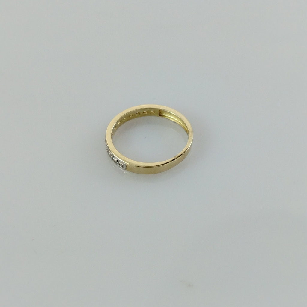 ANILLO ANILLITO C CIRCONIAS 14K 8 TALLA 2.2 GR (NUEVO)