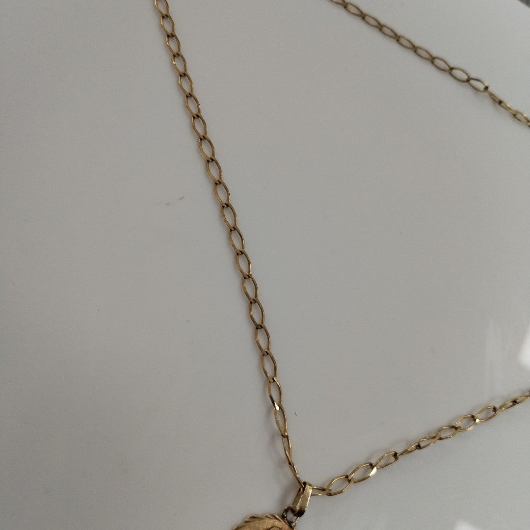 CADENA, MEDALLA RELIGIOSA ORO 10 K 5.3 GRMS (SEMINUEVO)