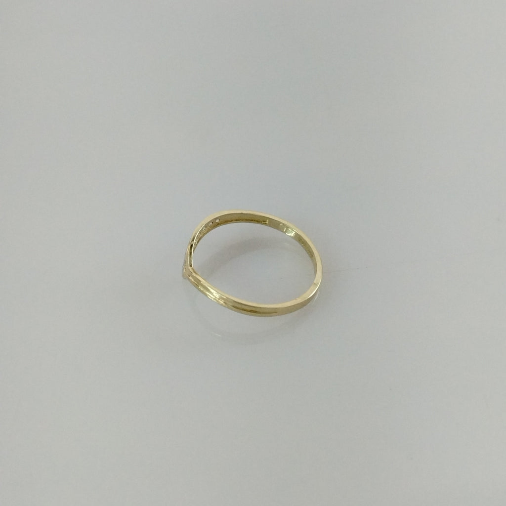 ANILLOS CON CIRCONIAS 14K TALLA 7 1 GR (NUEVO)
