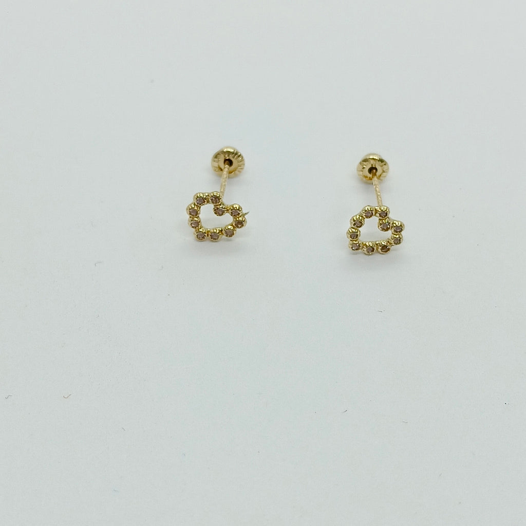 BROQUELES BROQUEL FIG CORAZON 14K 0.23 GR (NUEVO)