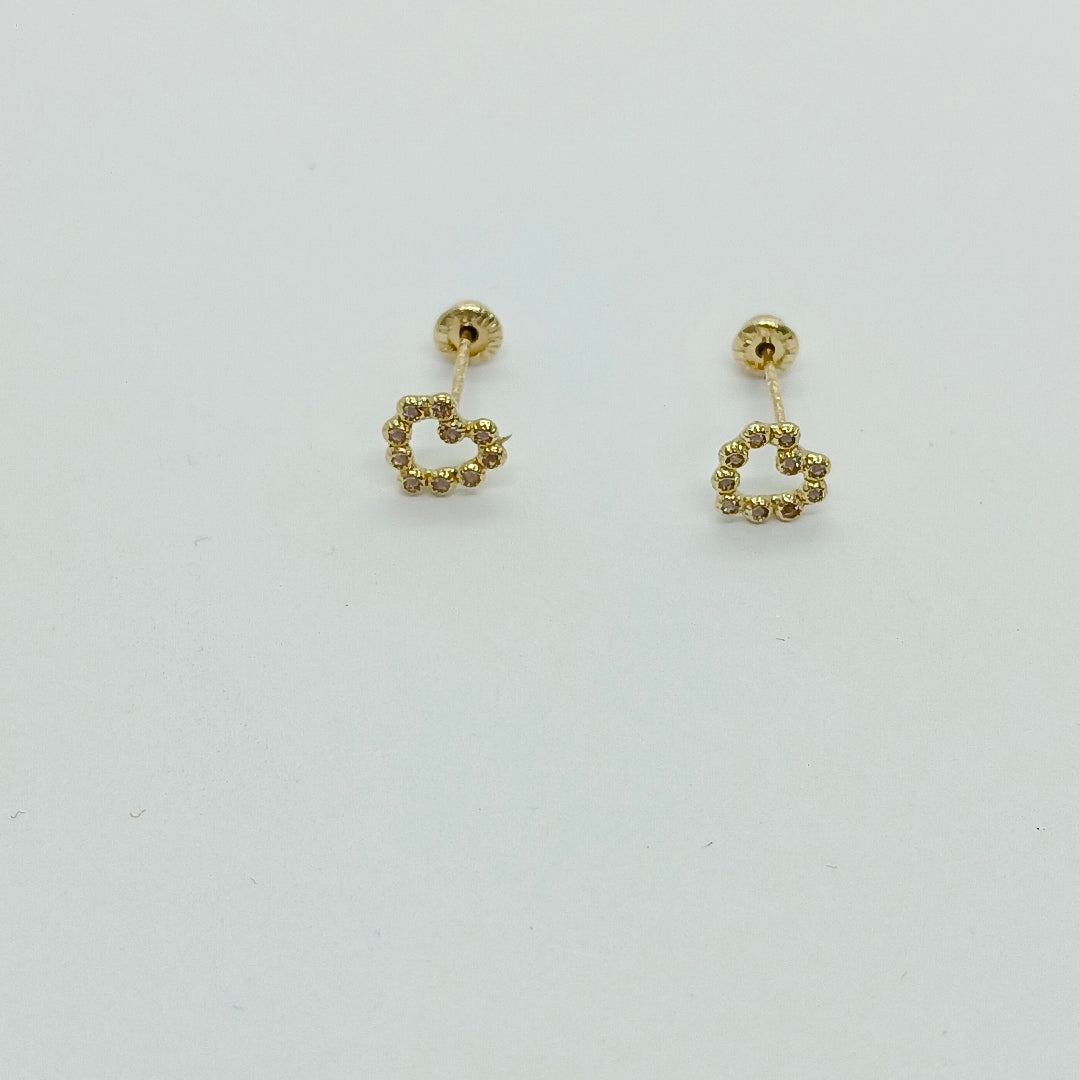 BROQUELES BROQUEL FIG CORAZON 14K 0.23 GR (NUEVO)
