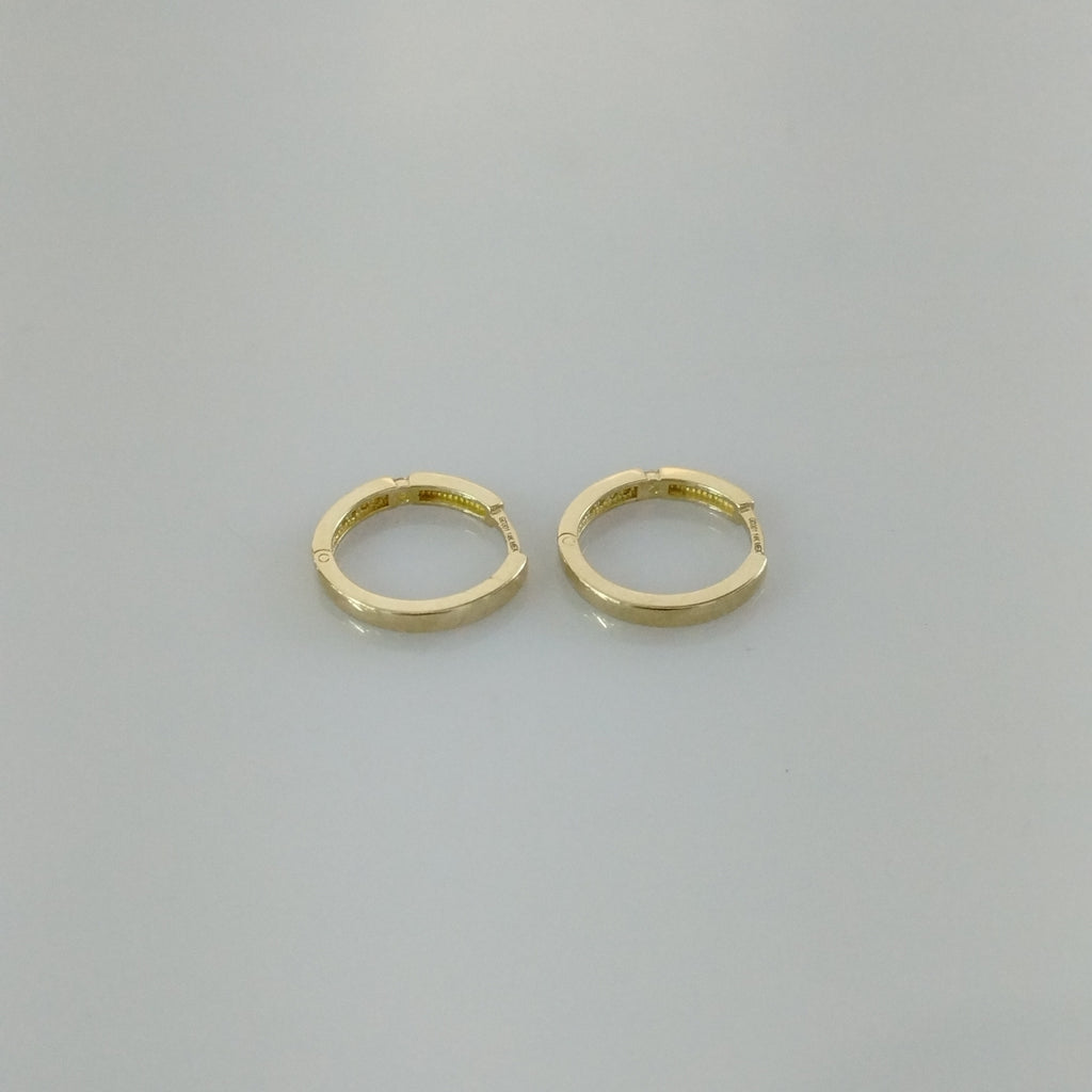 ARETES ARRACADAS C CIRCONIAS 14K 2.4 GR (NUEVO)