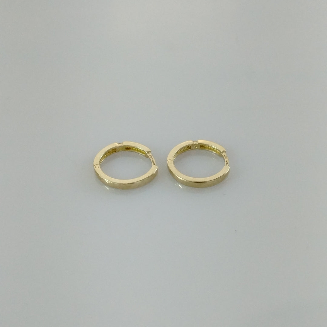 ARETES ARRACADAS C CIRCONIAS 14K 2.4 GR (NUEVO)