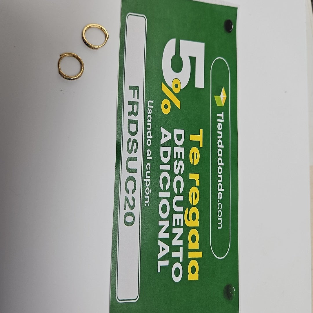 ARETES PAR ORO 10 K 1,00 GRMS (SEMINUEVO)
