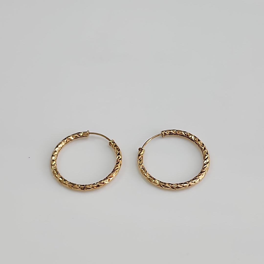 ARRACADAS PAR ORO 14 K 1 GRMS (SEMINUEVO)