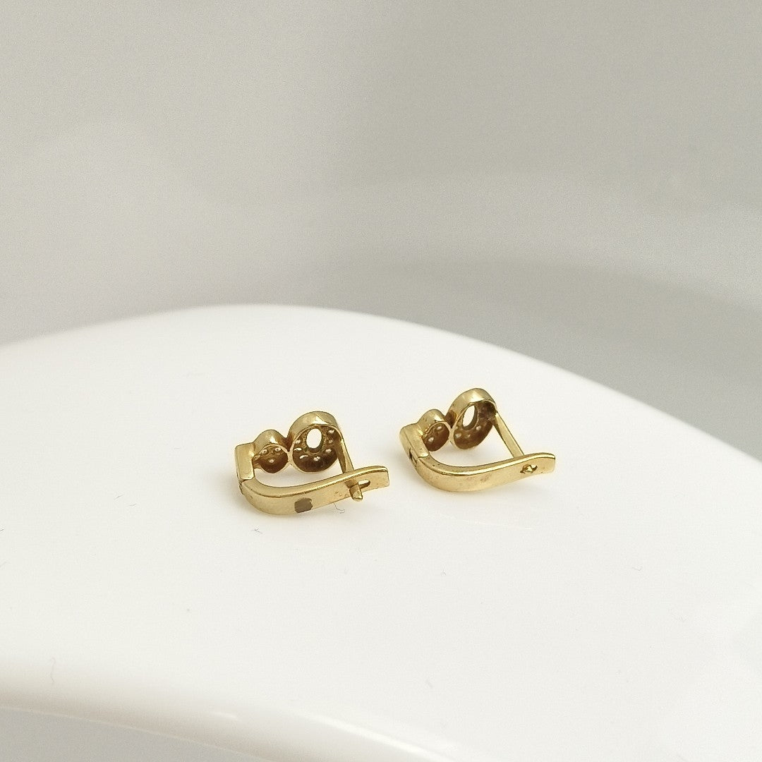 ARETES PAR ORO 14 K 3.6 GRMS (SEMINUEVO)