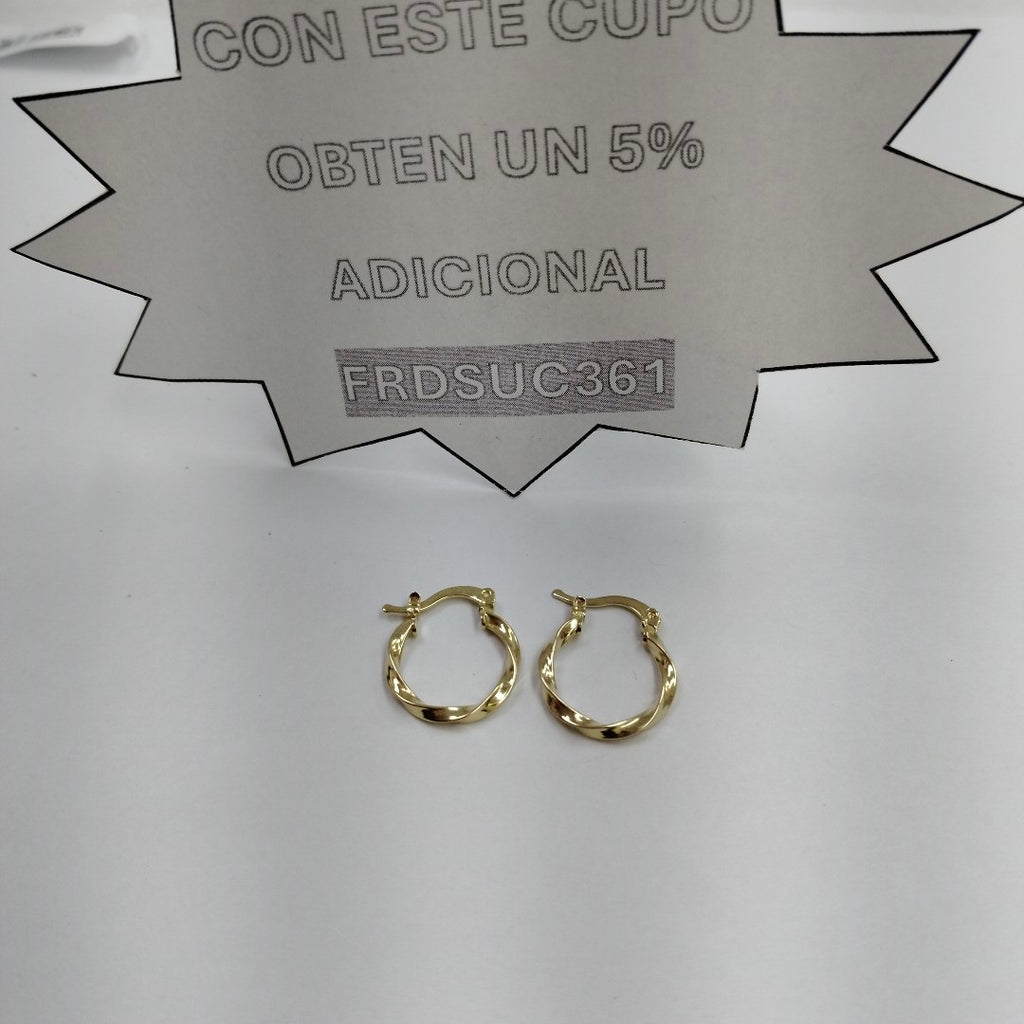 ARETES ARRACADAS TORZAL 14K 1.1 GR (NUEVO)