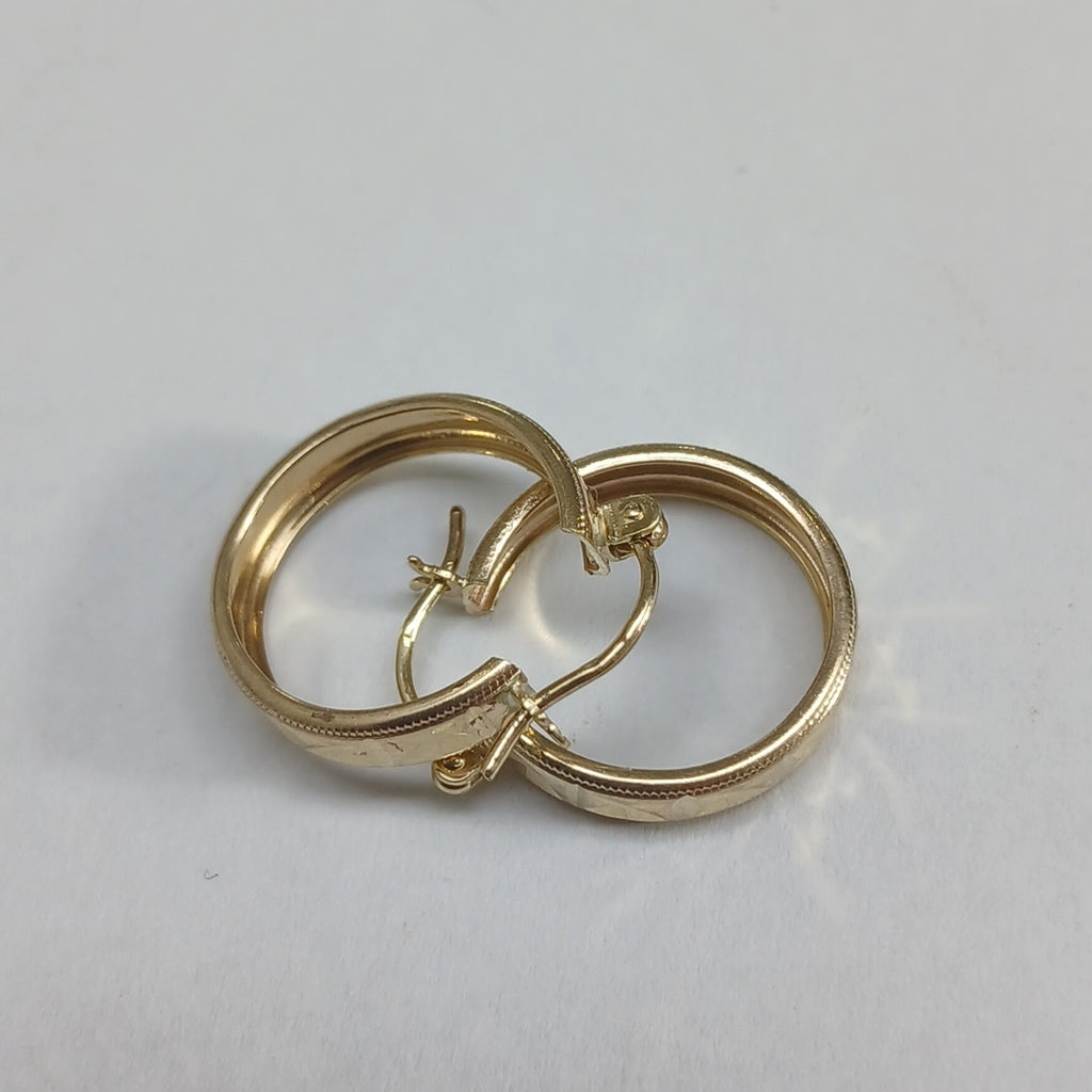 ARETES ARRACADAS LABRADAS 10K 2.2 GR (NUEVO)