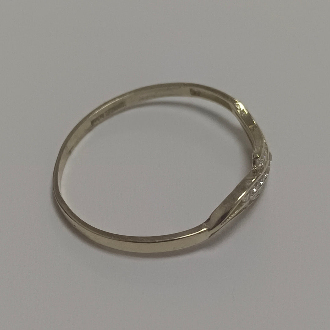 ANILLOS C CIRCONIAS 14K TALLA 8 0.8 GR (NUEVO)