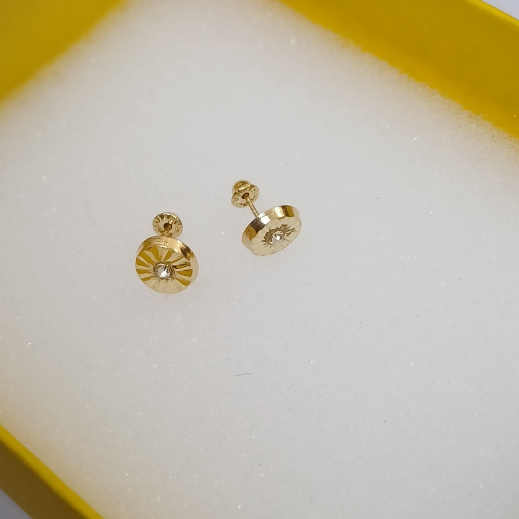 BROQUELES BROQUEL FIG BOTON C CIRCONIA 14K 0.2916 GR (NUEVO)
