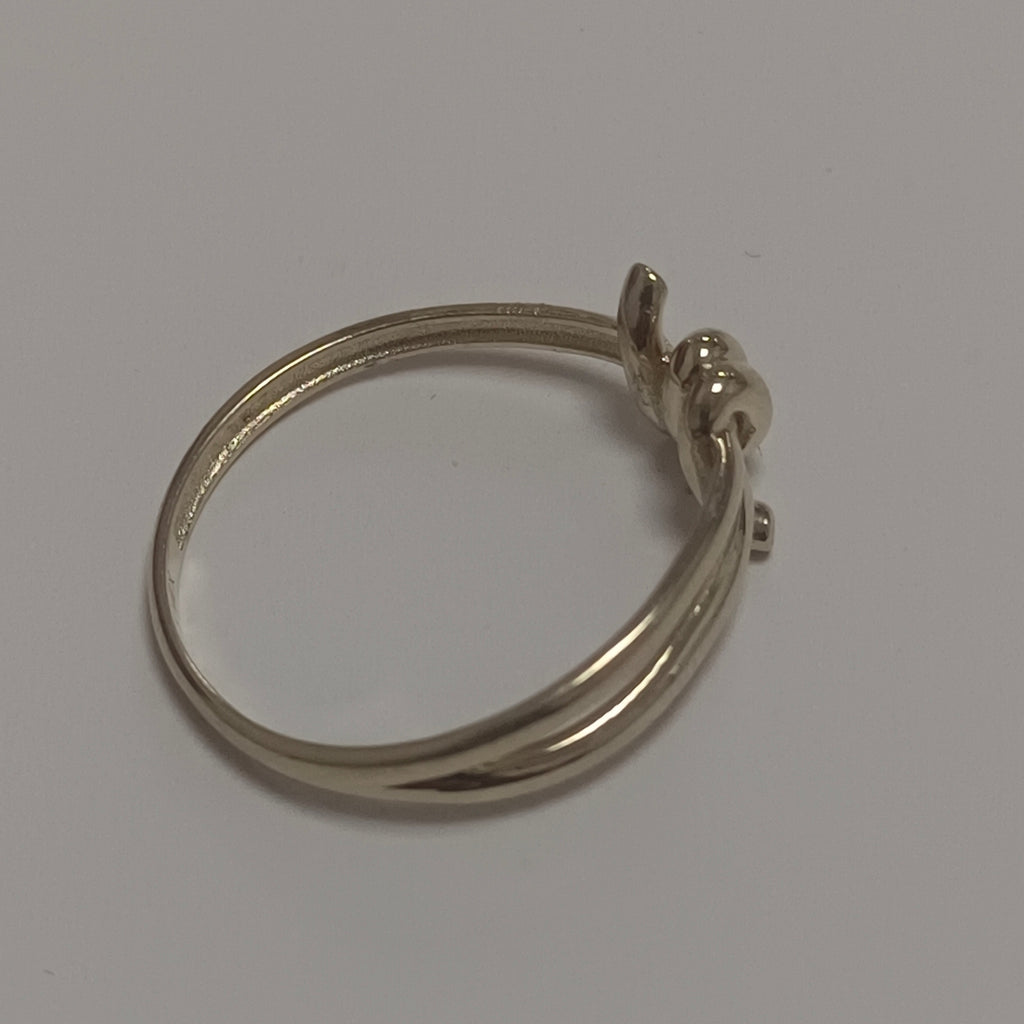 ANILLO ANILLITO C NUDO 14K 8 TALLA 2 GR (NUEVO)