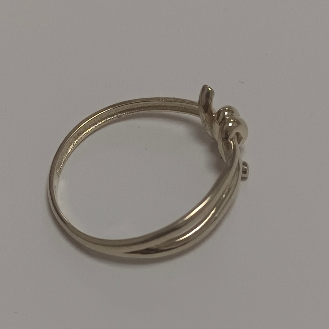 ANILLO ANILLITO C NUDO 14K 8 TALLA 2 GR (NUEVO)