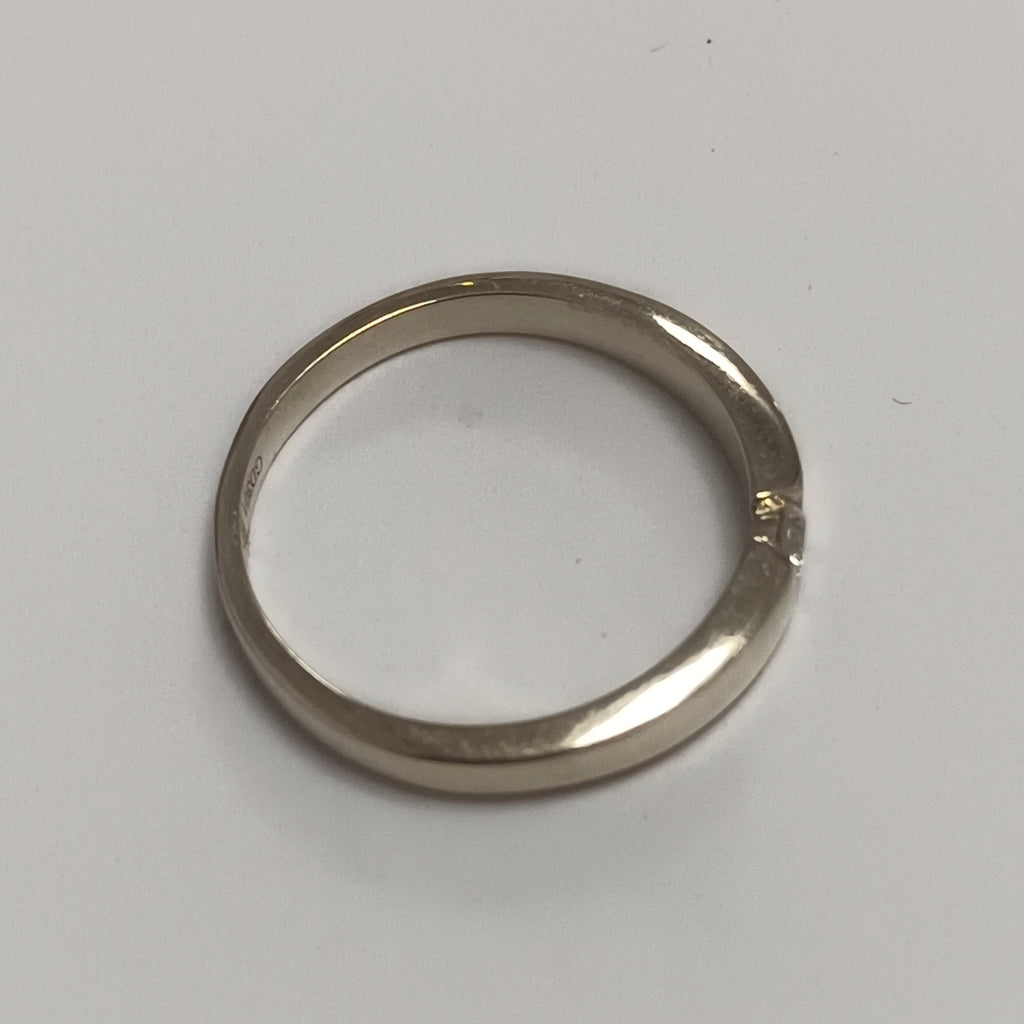 ANILLO ANILLITO SOLITARIO C CIRCONIA 14K 7 TALLA 2.7 GR (NUEVO)