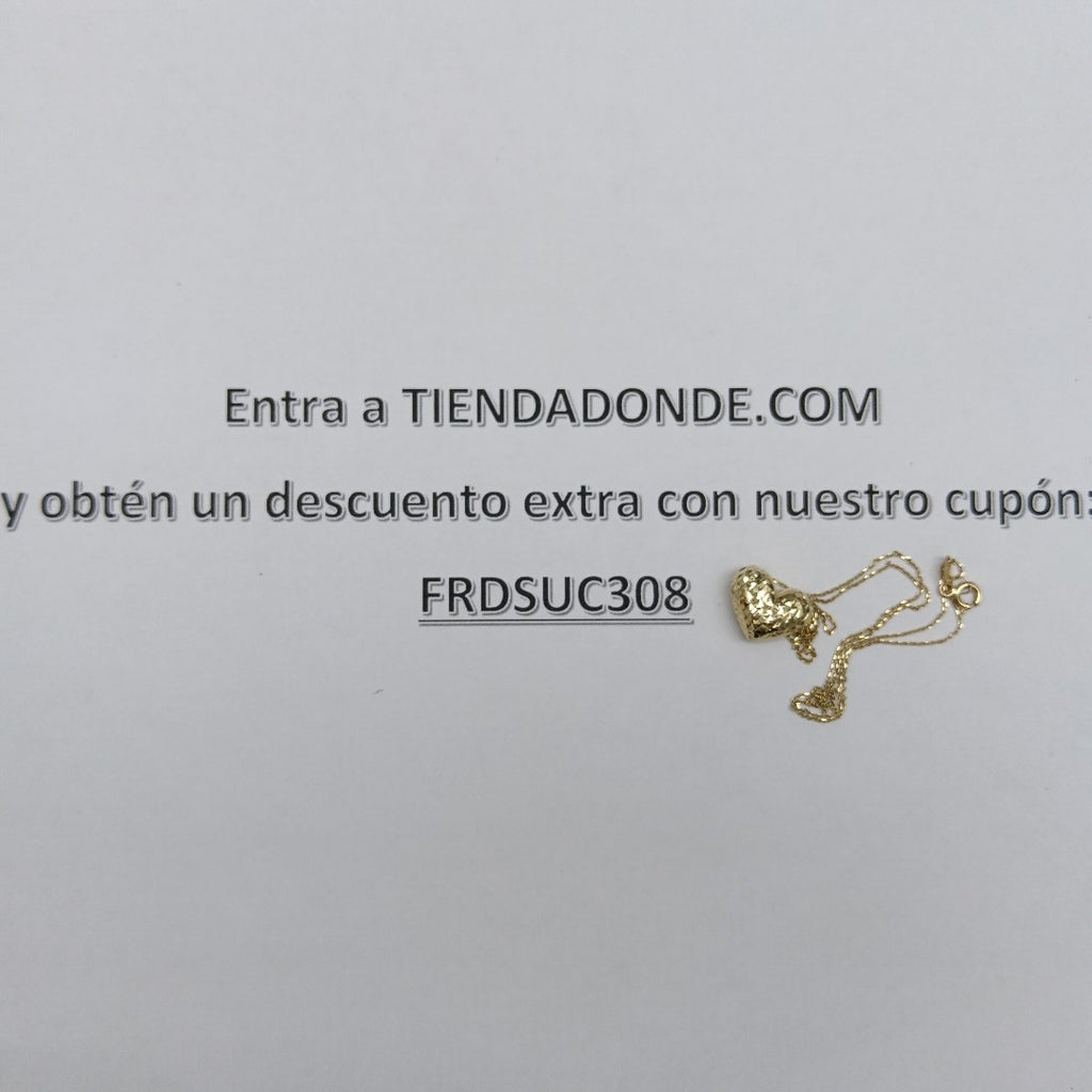CADENA, DIJE ORO 14 K 1.6 GRMS (SEMINUEVO)