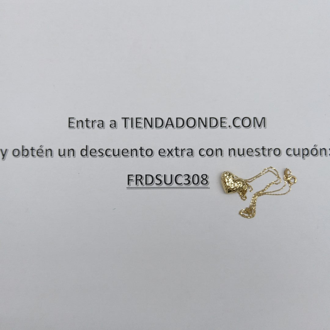 CADENA, DIJE ORO 14 K 1.6 GRMS (SEMINUEVO)