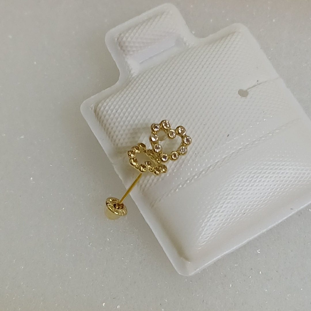 BROQUELES BROQUEL FIG CORAZON 14K 0.23 GR (NUEVO)