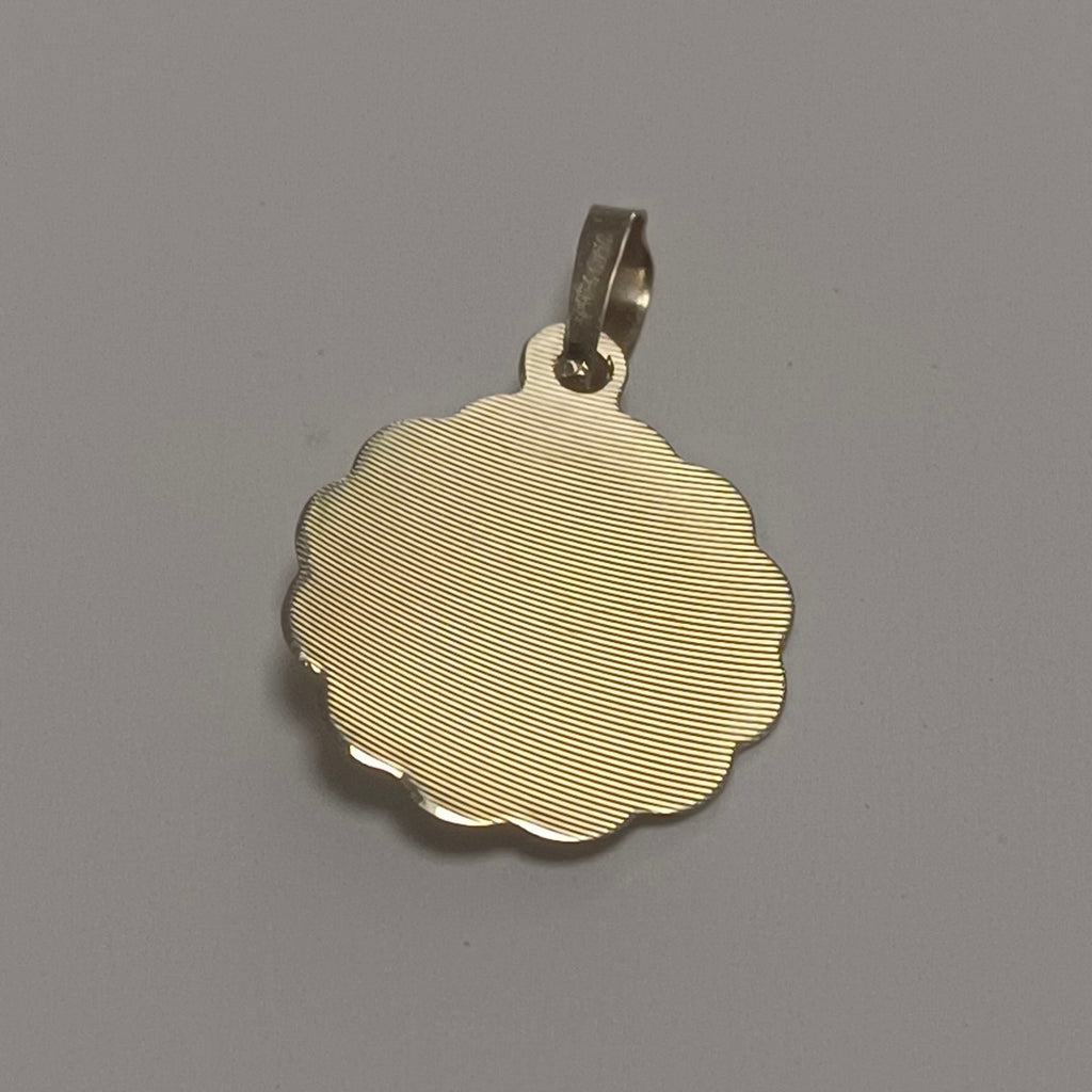 DIJE MEDALLA RELIGIOSA 14K 0.8 GR (NUEVO)