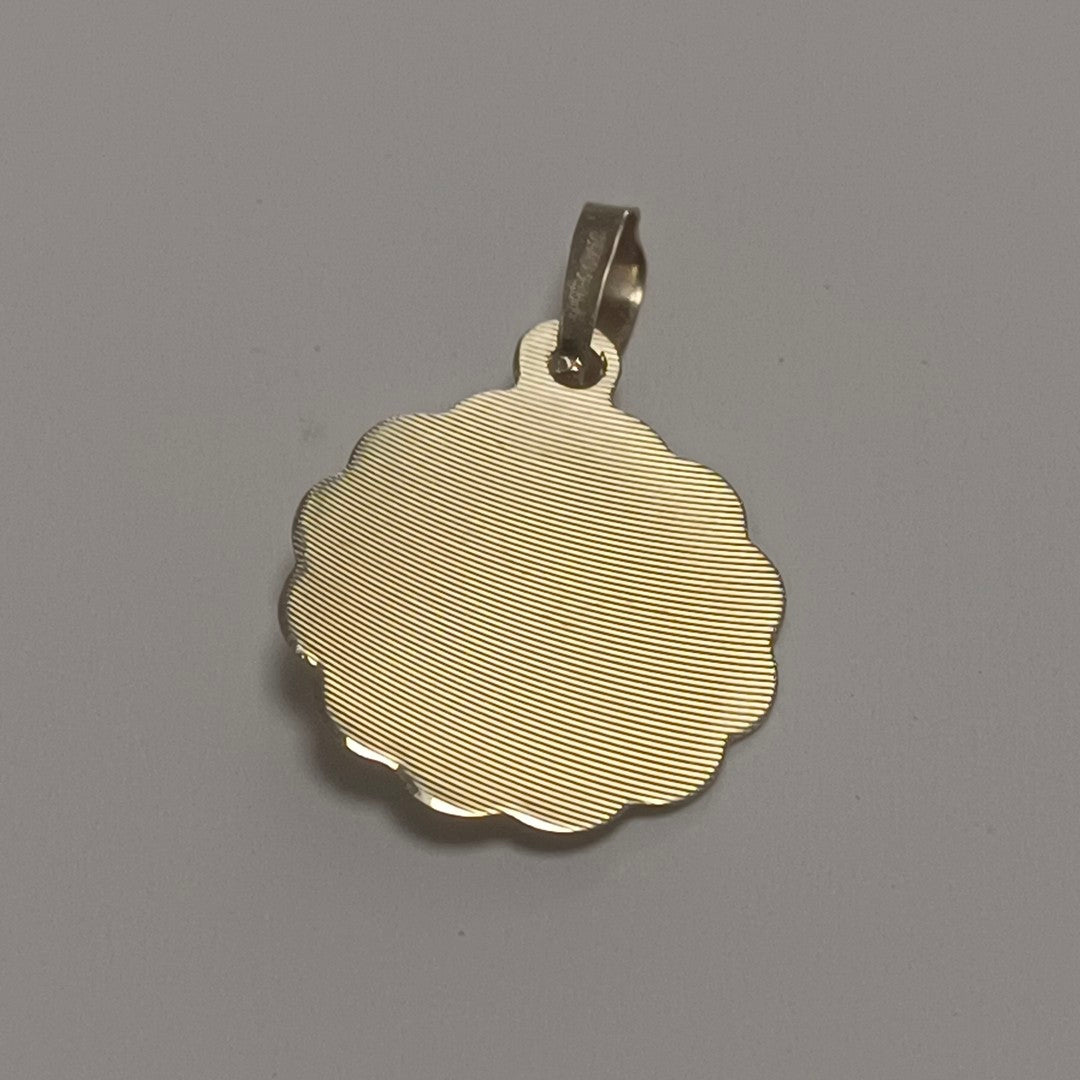 DIJE MEDALLA RELIGIOSA 14K 0.8 GR (NUEVO)
