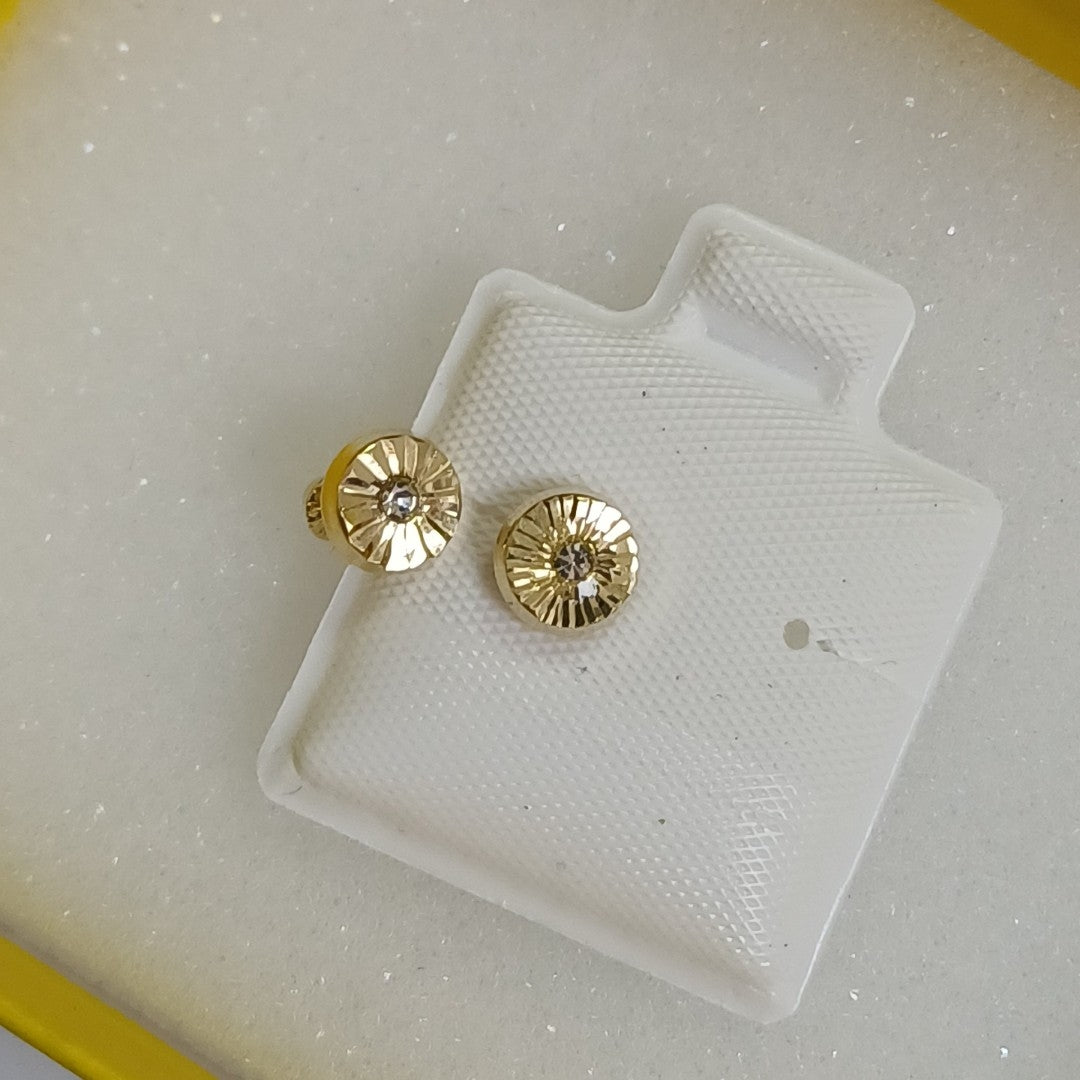 BROQUELES BROQUEL FIG BOTON C CIRCONIA 14K 0.2916 GR (NUEVO)