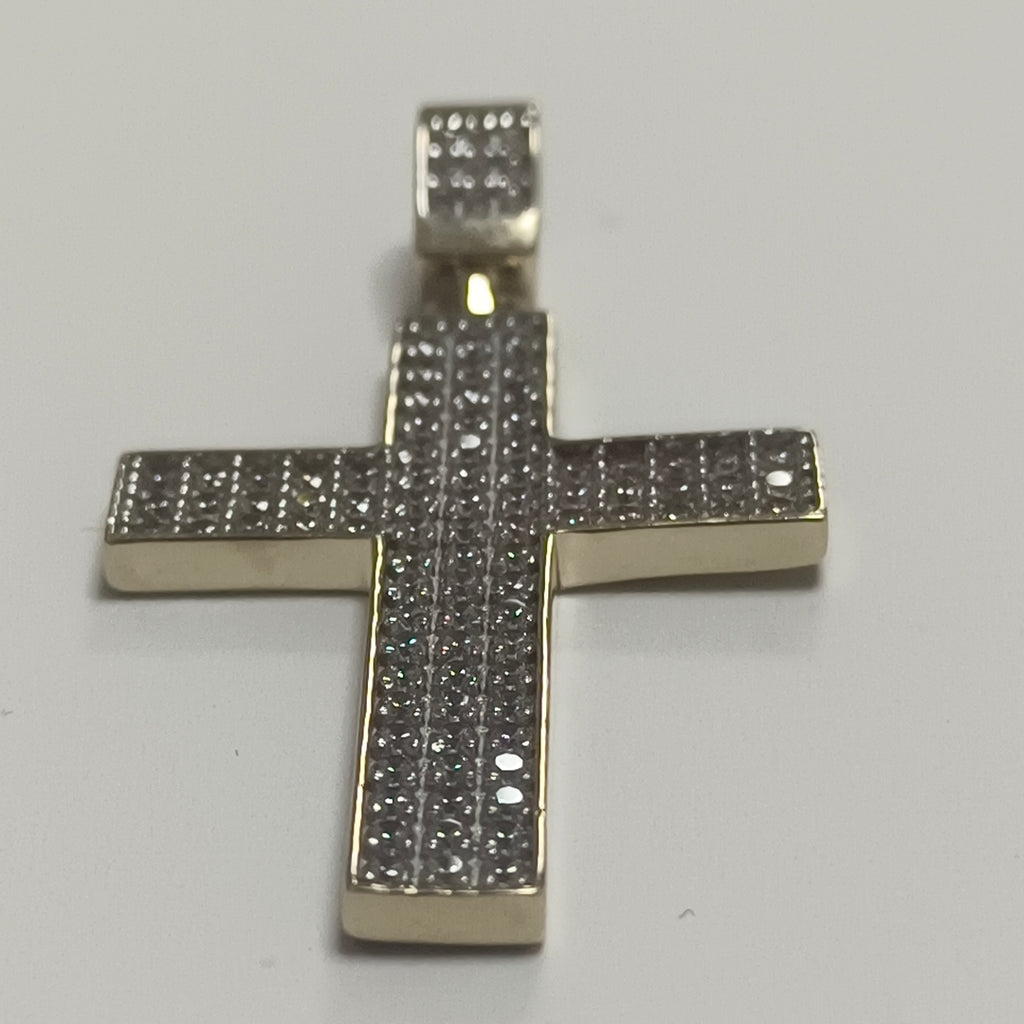DIJE CRUZ C CIRCONIAS 14K 5.1 GR (NUEVO)