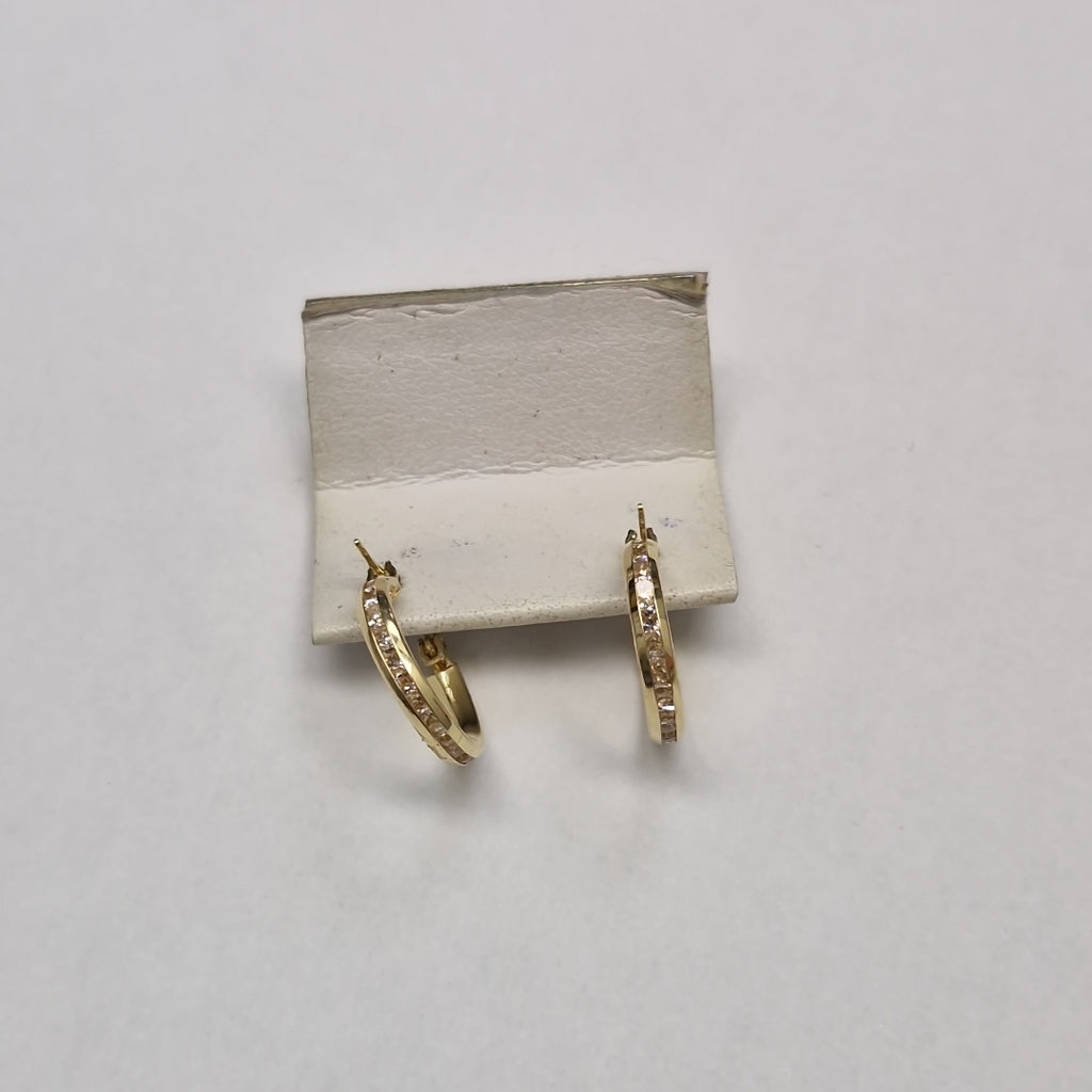 ARETES ARRACADAS CON CIRCONIAS 10K 1.4 GR (NUEVO)