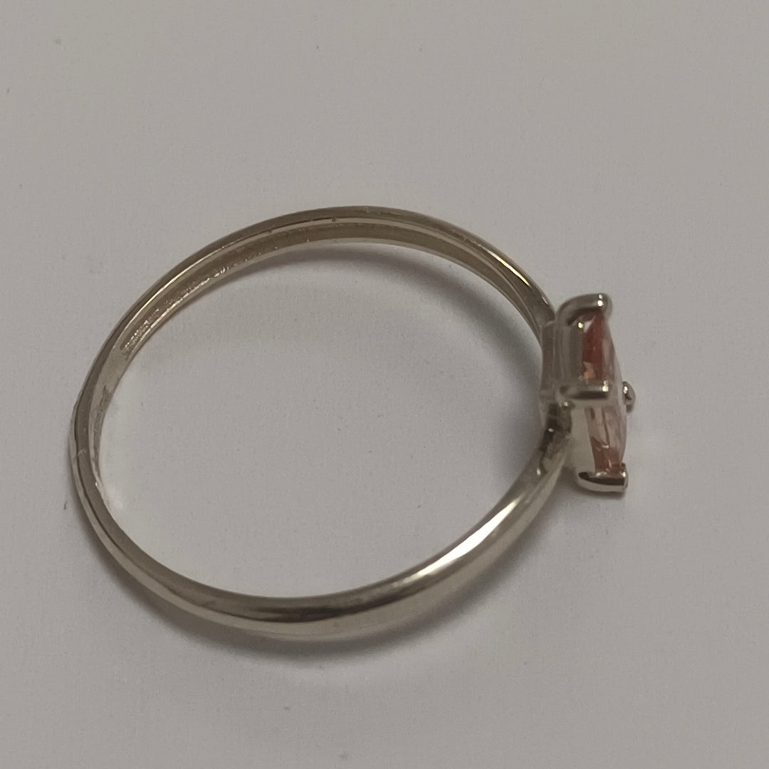 ANILLOS TEJIDO ANILLITO C PIEDRA DE COLOR 14K 8 1.2 GR (NUEVO)