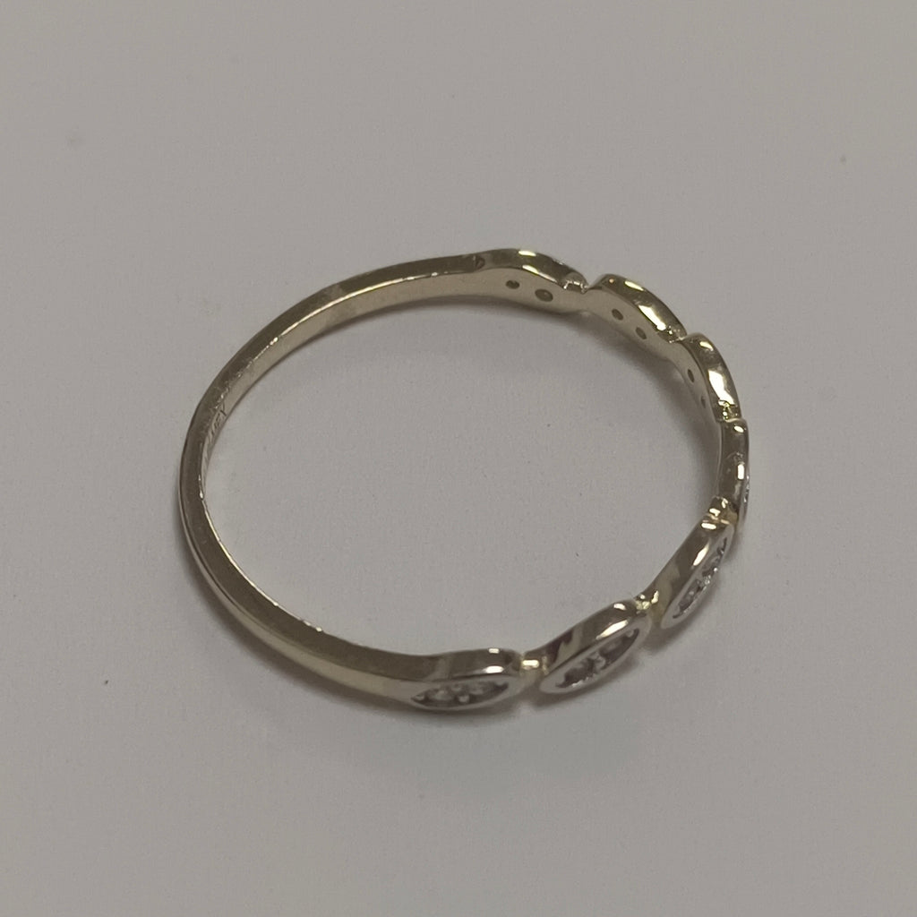 ANILLO ANILLITO FIG C CIRCONIAS 14K 8 TALLA 1.2 GR (NUEVO)