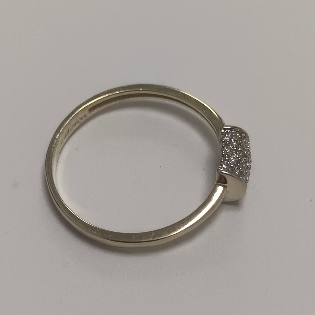 ANILLO ANILLITO C CIRCONIAS 14K 7 TALLA 1.4 GR (NUEVO)