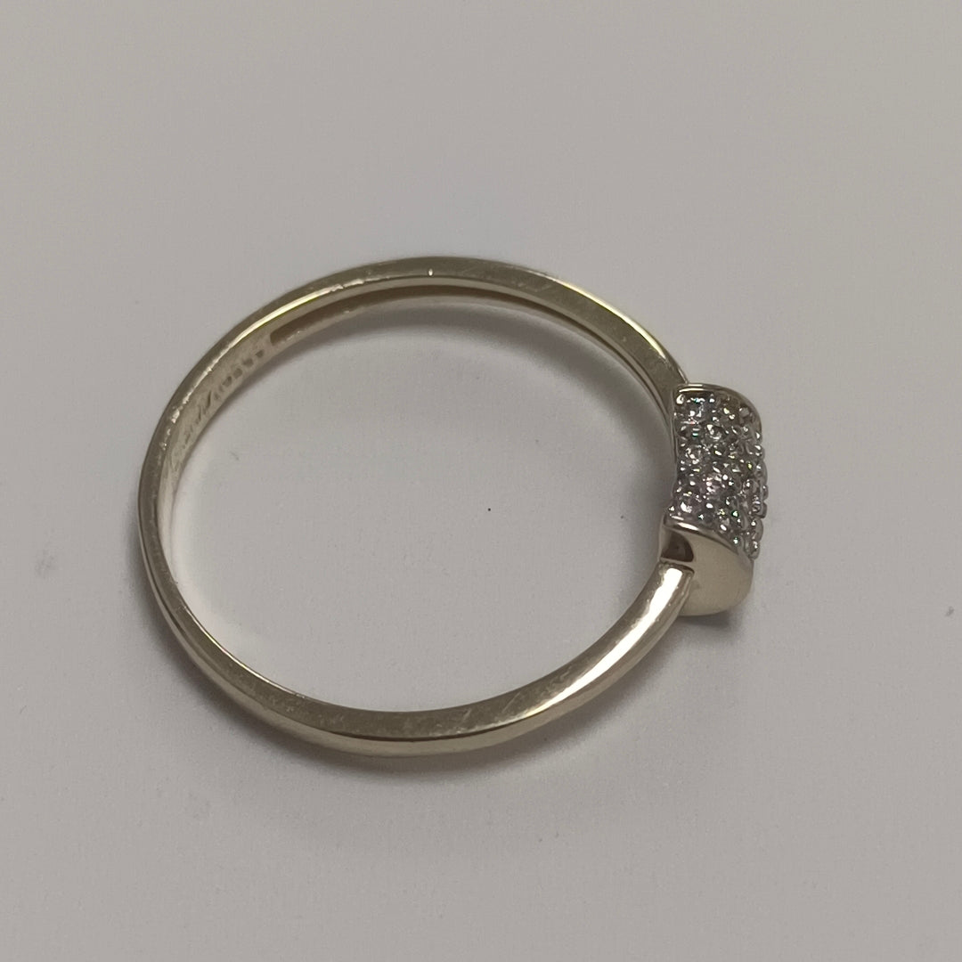 ANILLO ANILLITO C CIRCONIAS 14K 7 TALLA 1.4 GR (NUEVO)