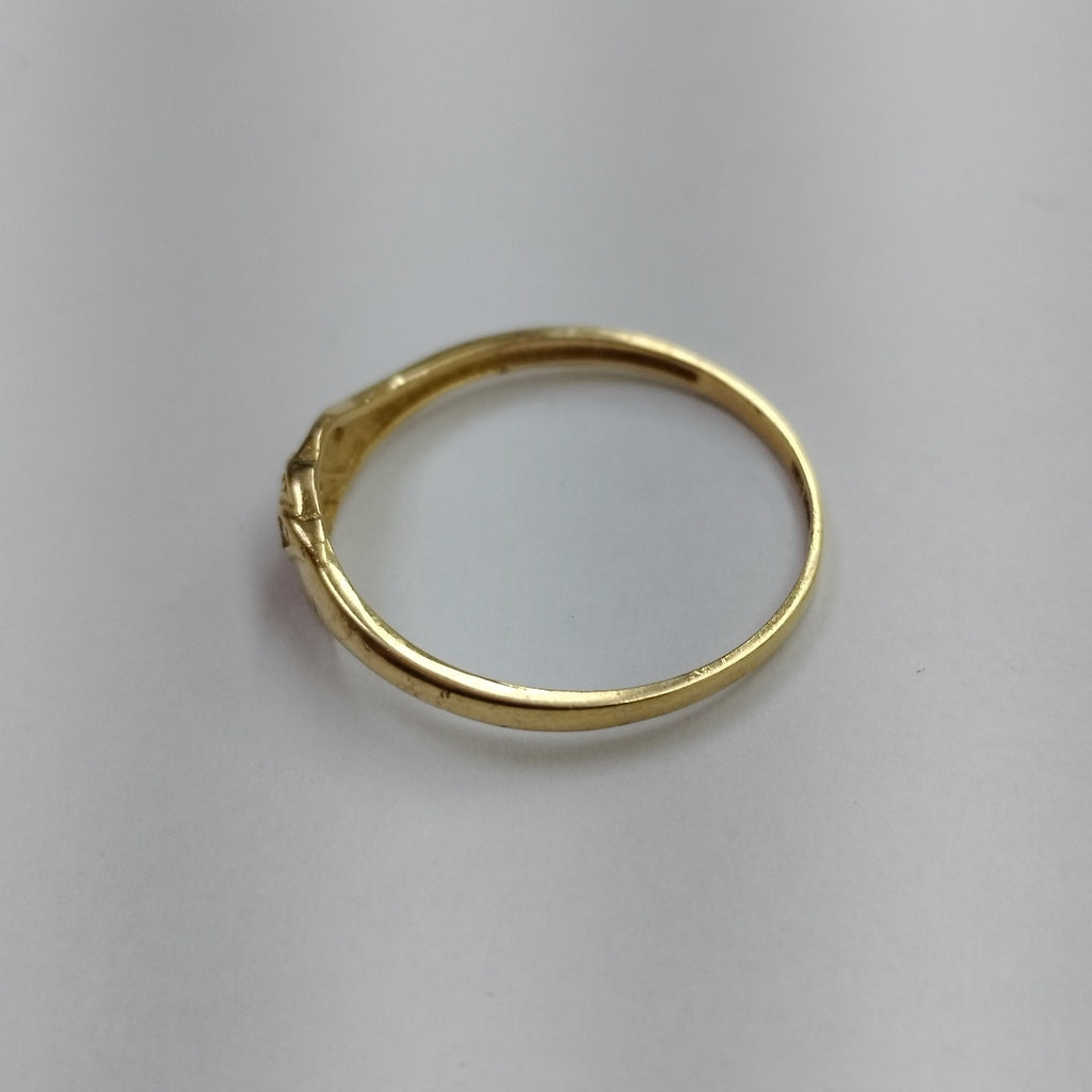 ANILLO ANILLITO C CIRCONIAS 14K 8.5 TALLA 1.2 GR (NUEVO)